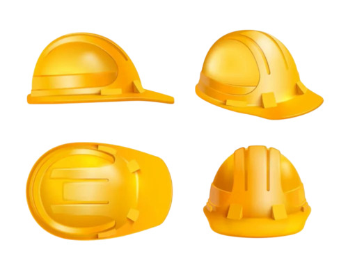 Yellow Pvc Safety Helmets