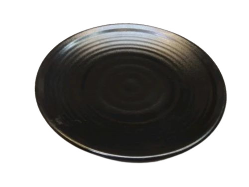10 Inch Black Round Melamine Dinner Plate