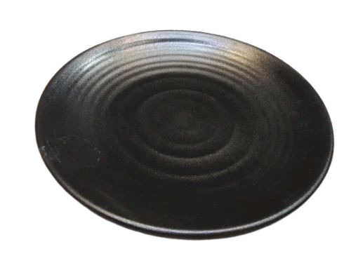 7 Inches Black Round Melamine Dinner Plate