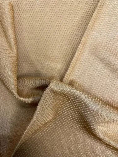 Beige Polyester Fabric - Application: Garments Industry