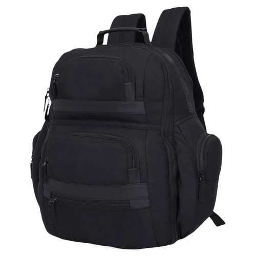 Black Polyester Laptop Backpack