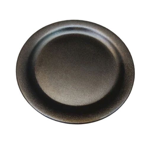 Black Round Matte Melamine Dinner Plate - 10 Inch, Black, Matte Finish, Durable Lightweight