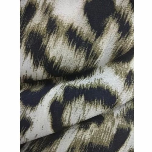 Designer Georgette Fabric - 35-36 Inch, Black & Green, 40 Thread Count | Anti-Wrinkle, Washable, Quick Dry, Tear-Resistant