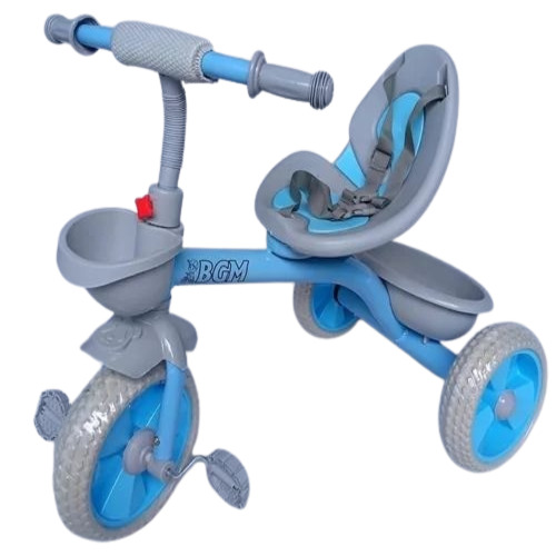 Flat Children Tricycle - Plastic, Standard Size | Easy To Assemble, Kid Friendly Design