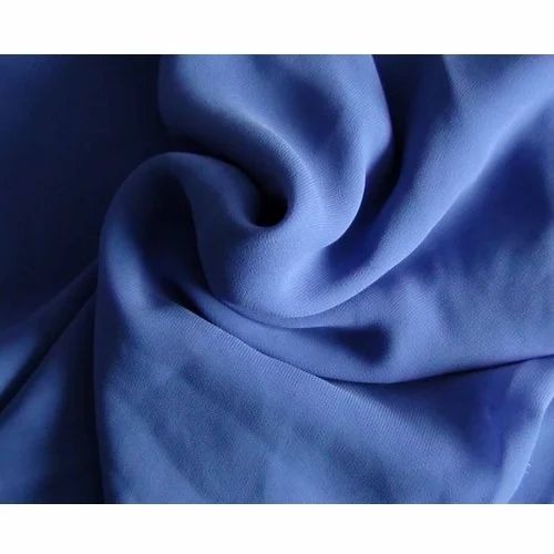 Georgette Fabric - 35-36 Inch Blue, Machine Made | Anti-Wrinkle, Quick Dry, Tear-Resistant, Soft Smooth Texture