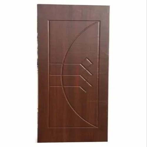 Gloss Finishing Laminate Door - FRP 7 Feet Brown Rectangular | Interior Application Finished Surface Custom Size