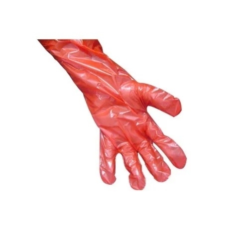 Latex Red Veterinary Gloves