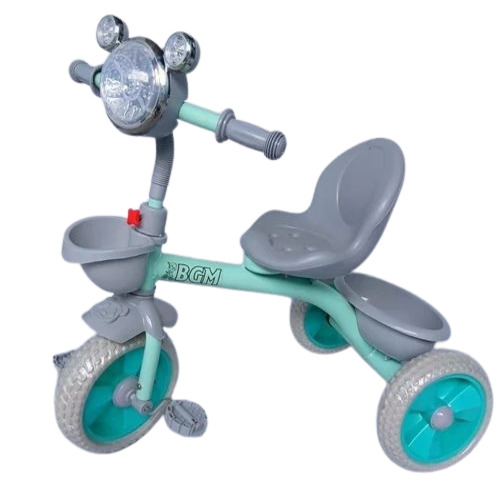 Manual Children Tricycle - Iron Frame, Standard Size, Plastic Rim | Easy To Assemble, For Ages 2-3 Years
