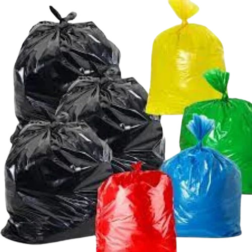 Multicolor Garbage Bags - Plastic, 50 Liter, Multicolor, 70GSM, Hand Length Handle, Eco Friendly, Water Resistant