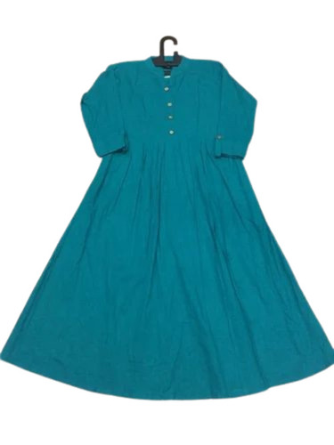 Plain Cotton Kurti - Cotton, 3/4th Sleeve, Regular Fit, Light Weight | Breathable, Anti Wrinkle, Quick Dry, Comfortable Fit