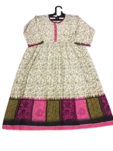 Women Cotton Kurti - Multi Color, 3/4th Sleeve, Regular Fit | Breathable, Anti UV, Quick Dry, Comfortable Fit