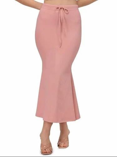 Onion Pink Saree Shapewear - Lycra, Large, Onion Pink | Lightweight, Soft, Comfortable, Breathable