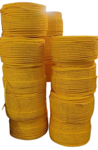 12mm PP Rope - 220m Length, Yellow, Braided Monofilament, High Strength for Fishing Industry