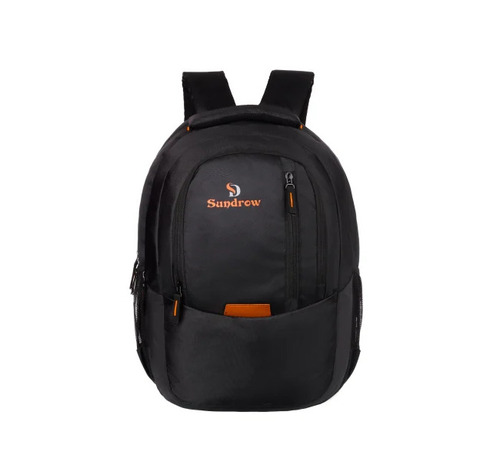 22L Black Polyester Laptop Backpack