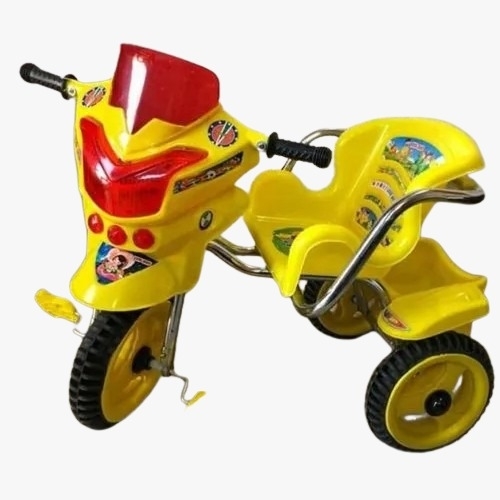 Children Yellow Tricycle - Steel Material Yellow | Eco Friendly Durable Long Lasting Age 2+