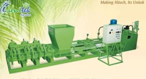 Coir Pith Machine - Stainless Steel, Green, 220V | Automatic, Energy Efficient, Durable, Adjustable Block Size, User Friendly