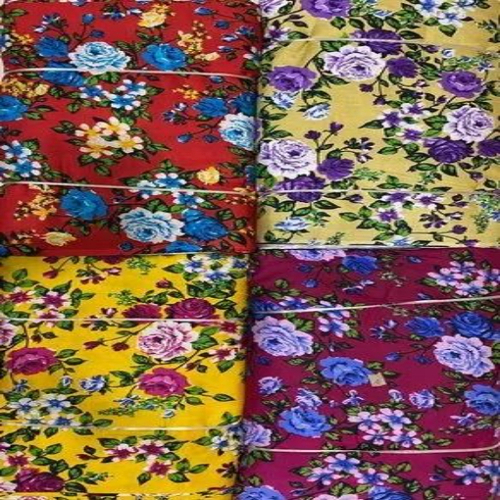 Floral Print Rayon Fabric - Multicolor Soft Smooth Rayon, Quick Dry, Wrinkle Resistant, High Tear Resistance