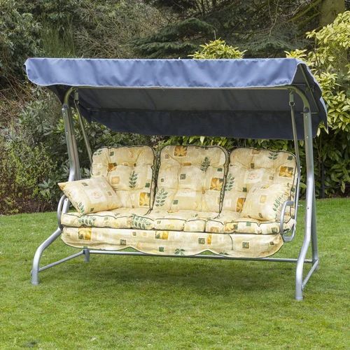 Light Yellow 3 Seater Ss Outdoor Swing
