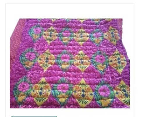 Pink Printed Cotton Quilts - Full Size, Pink | Winter-essential, Odor-free Fabric, Home Use