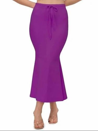 Purple Saree Shapewear - Lycra, Large, Purple | Lightweight, Soft, Breathable, Machine Washable