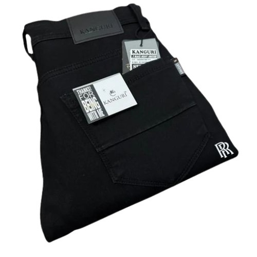 Black Denim Jeans - Denim, Size S-XXXL, Black, Ankle Cut, Breathable, Anti Wrinkle, Quick Dry, Lightweight, Regular Fit