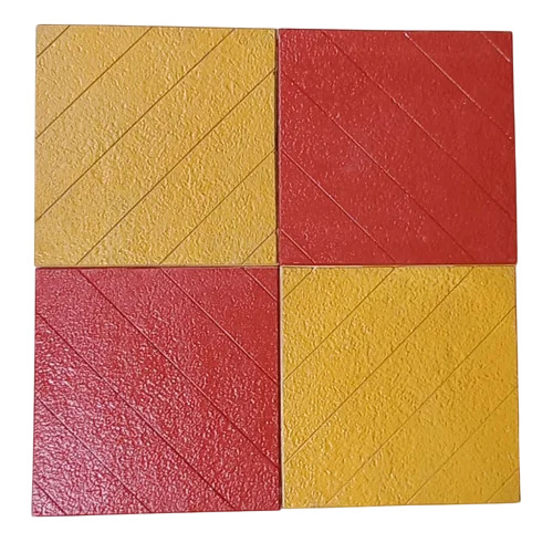 Concreto Parking Floor Tiles - Ceramic 300x300 mm, Reds/Pinks & Yellows/Golds, Wear-Resistant Square Edge