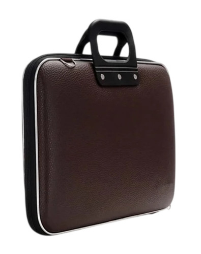 Leather Laptop Sleeve Office Bag - PU Leather, Customized Size, Brown | Zipper Closure, Polished Surface, Water Resistant, Shoulder Style