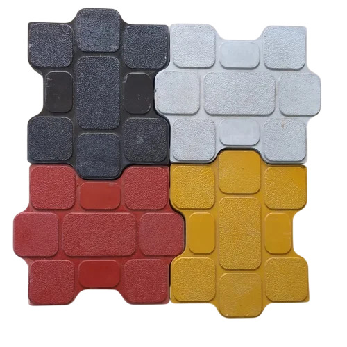 Liverpool Pavers Block - Concrete 250x250 mm Gray M30 Strength I-Shape 60mm Thickness Manual Method Chequered Design