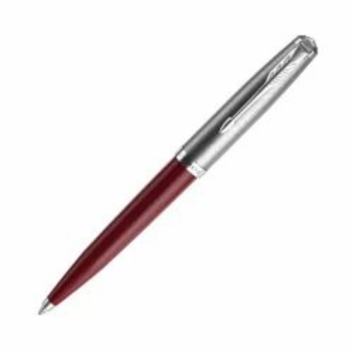 Parker 51 Burgundy Ct Ballpoint - Steel 17.5x8.4x4 cm Blue Ink | Good Quality Writing Pen