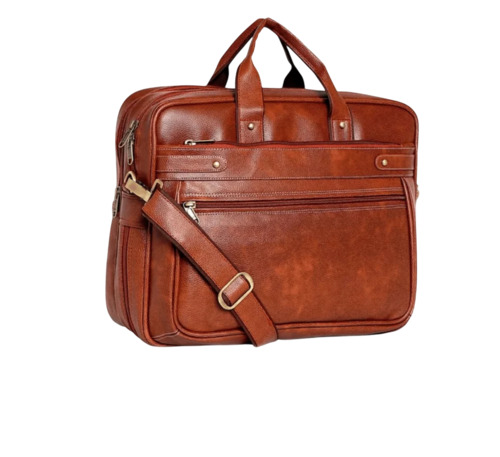 Tan Leather Office Laptops Bag