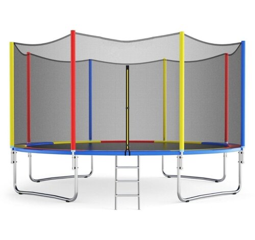 16 Feet Trampoline - Rubber Mild Steel, Multicolor | Comfortable, Eco Friendly