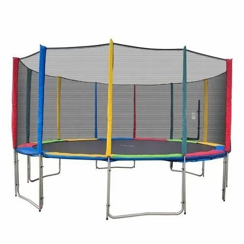 16 Ft Trampoline - Rubber & Mild Steel, Multicolor | Comfortable, Eco Friendly, Durable