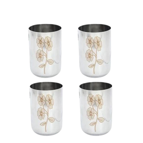 250ml Stainless Steel Glasses - 5mm Thickness, Silver, Polished | Corrosion Resistant, Rust-Proof, Durable, Heat Resistant