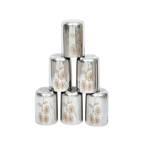 5 Inch Stainless Steel Glasses - 90 ml, Silver, Mirror Finish | Corrosion Resistant, Rust Proof, Heat Resistant