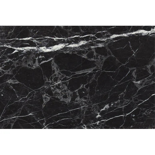 Black Stone Marble Slab - Solid Surface Marble, 10-18 mm Thick, Black, Rectangular Slabs