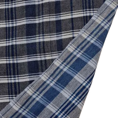 Fancy Cotton Fabric - 100% Cotton Blue & Gray, Quick Dry, Soft Smooth Texture, Neat Fine Finish