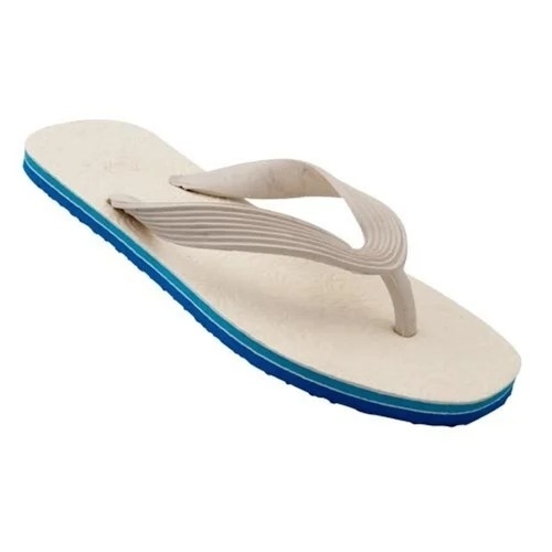 Hawai Chappal - Rubber White Plain | Unisex Good Quality Multicolor