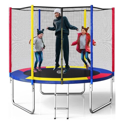 Multicolor Jumping Trampoline - Rubber, Mild Steel, Standard Size, Multicolor | Comfortable, Eco Friendly, Durable