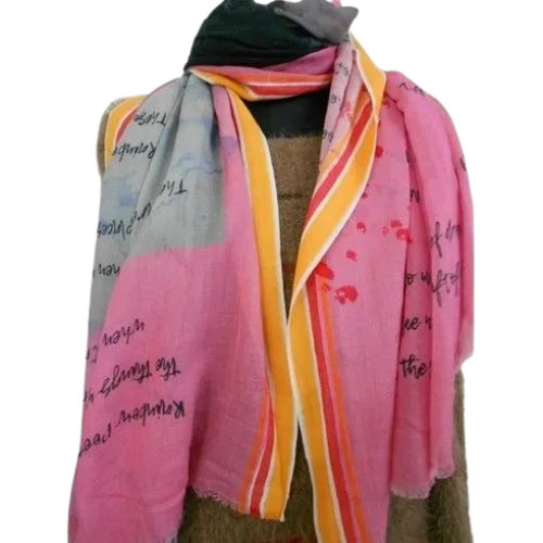 Printed Cotton Stole - Long Multicolor Soft Cotton | Tear Resistant Quick Dry Lightweight Neatly Stitched