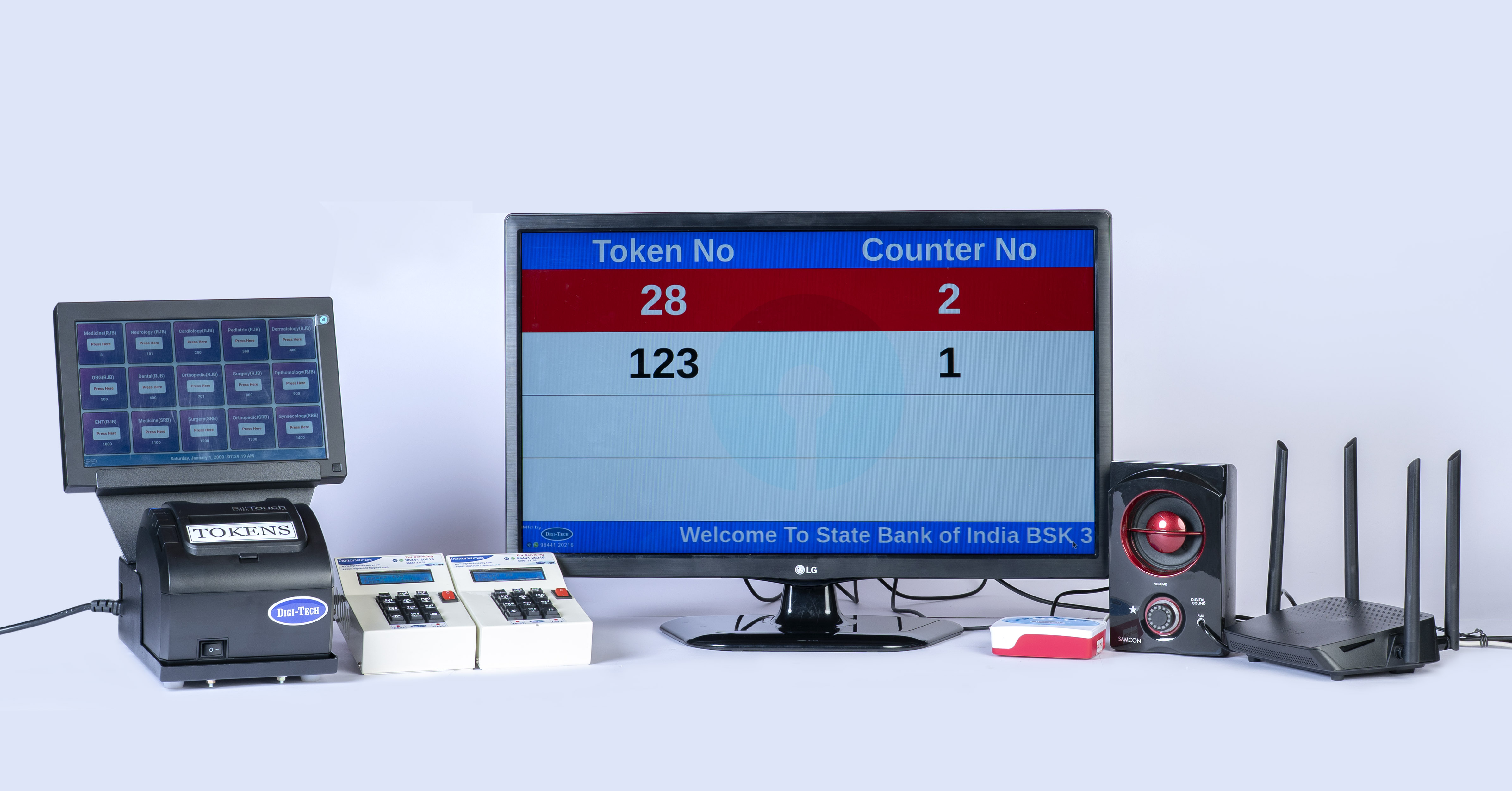 Wireless Queue Management System With Tab Based Kiosk - Warranty: 1 Year