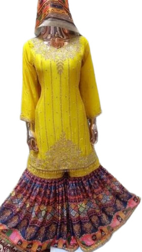 Yellow Sharara Suit