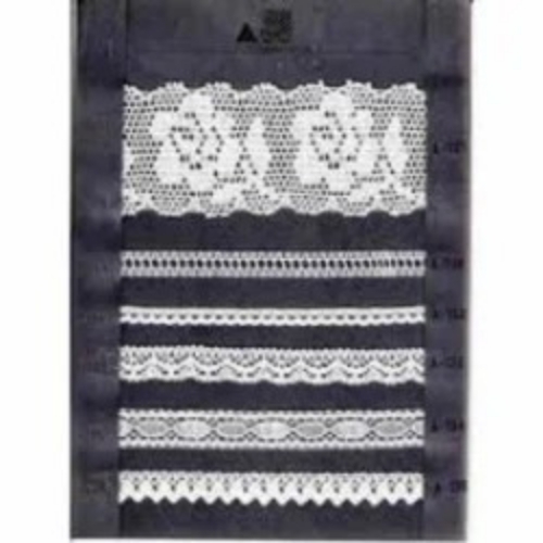 Designer Cotton Lace - Cotton Up to 5 Inch Width White | Good Quality Plain Pattern Custom Size