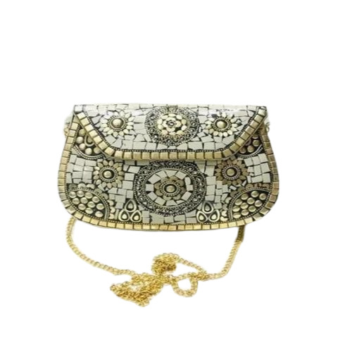 Fancy Metal Clutch Bag
