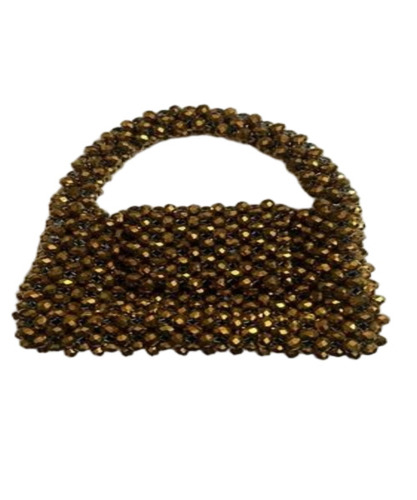 Ladies Golden Crystal Bag