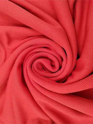 Red Plain Polyester Fabric