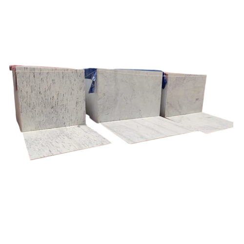15mm Wonder White Marble - 48x96 Inch, Rectangular Slabs | Unpolished Surface, Durable Flooring Stone