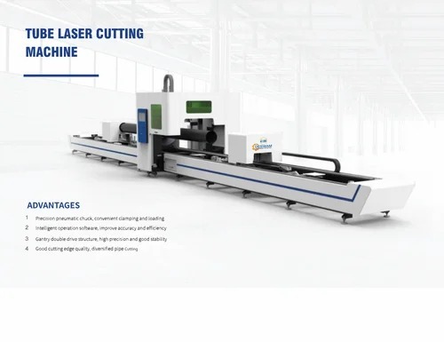 6kw Tube Laser Cutting Machine - Mild Steel 12mm, White, 6kw Fiber Laser | Automatic, Fscut Control, Precitec Head