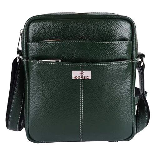 Black Leather Sling Bag