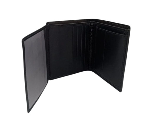 Black Men Leather Wallet - Pure Leather, 4.6x3.6 Inch, Black | Polished Surface, Bi-Fold, Durable and Comfortable