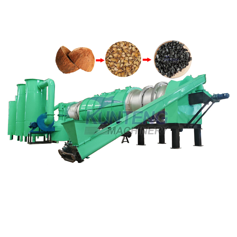 Continuous Peanut Shell Walnut Shell Biomass Carbonization Furnace - Application: Rice Husks
